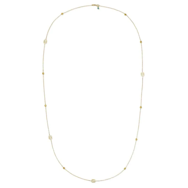 GG Running Necklace in 18kt Yellow Gold with Topaz