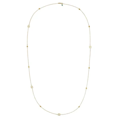GG Running Necklace in 18kt Yellow Gold with Topaz