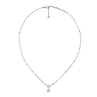Flora Necklace in 18kt White Gold with Diamonds
