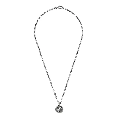 Interlocking G Pendant Necklace in Sterling Silver
