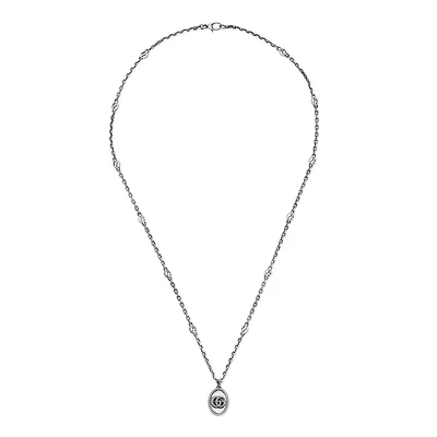 GG Marmont Pendant Necklace in Sterling Silver