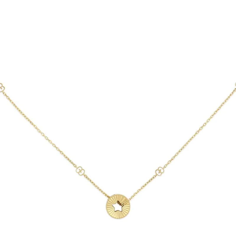 Icon Star Pendant Necklace in 18kt Yellow Gold