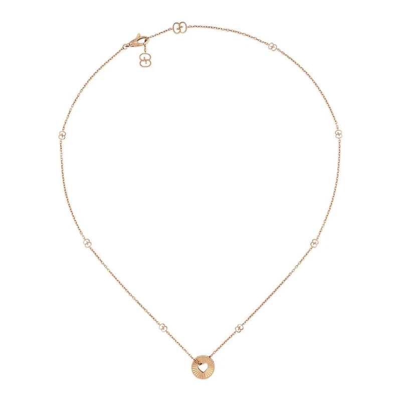 Icon Heart Pendant Necklace in 18kt Pink Gold
