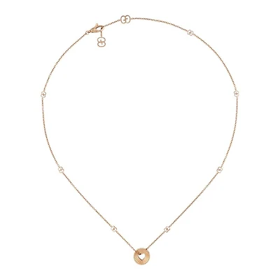 Icon Heart Pendant Necklace in 18kt Pink Gold