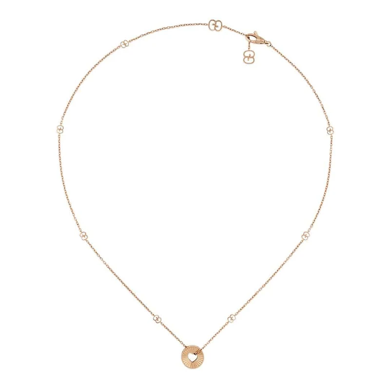 Icon Heart Pendant Necklace in 18kt Pink Gold
