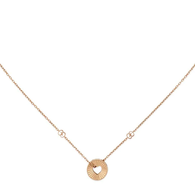 Icon Heart Pendant Necklace in 18kt Pink Gold