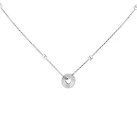 Icon Heart Pendant Necklace in 18kt White Gold