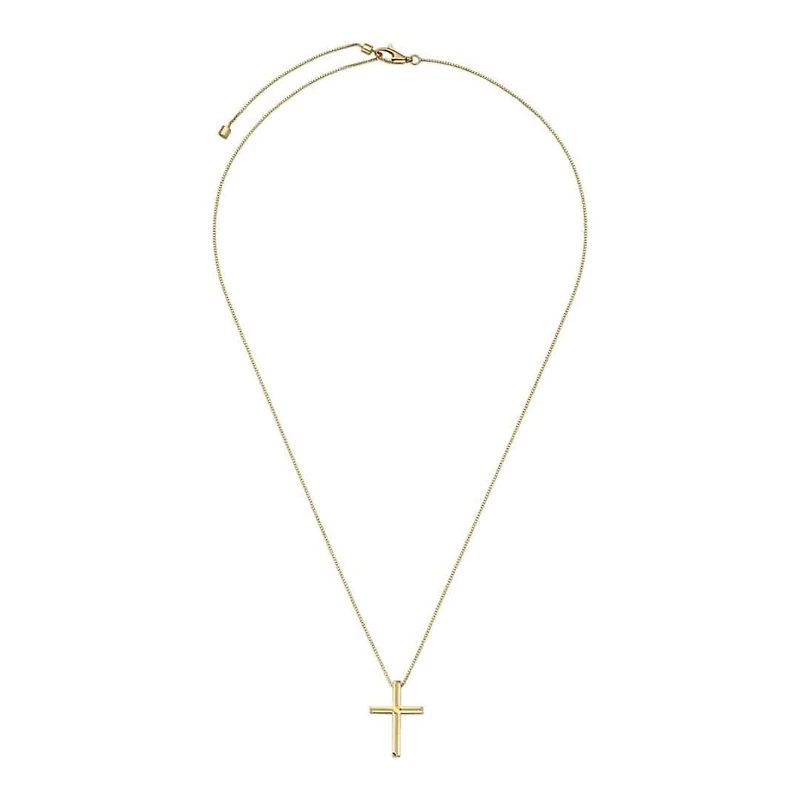 Link to Love Cross Pendant Necklace in 18kt Yellow Gold