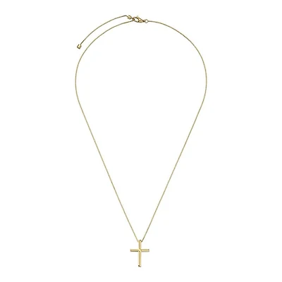 Link to Love Cross Pendant Necklace in 18kt Yellow Gold