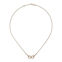 Horsebit Necklace in 18kt Pink Gold with Diamonds