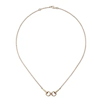 Horsebit Necklace in 18kt Pink Gold with Diamonds