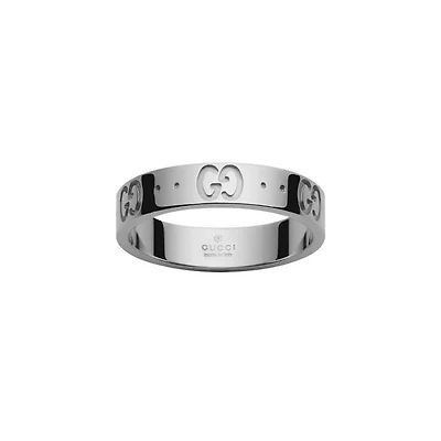 Icon Thin Band in 18kt White Gold