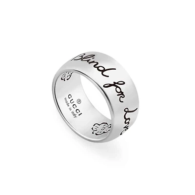 Blind for Love Thin Ring in Sterling Silver