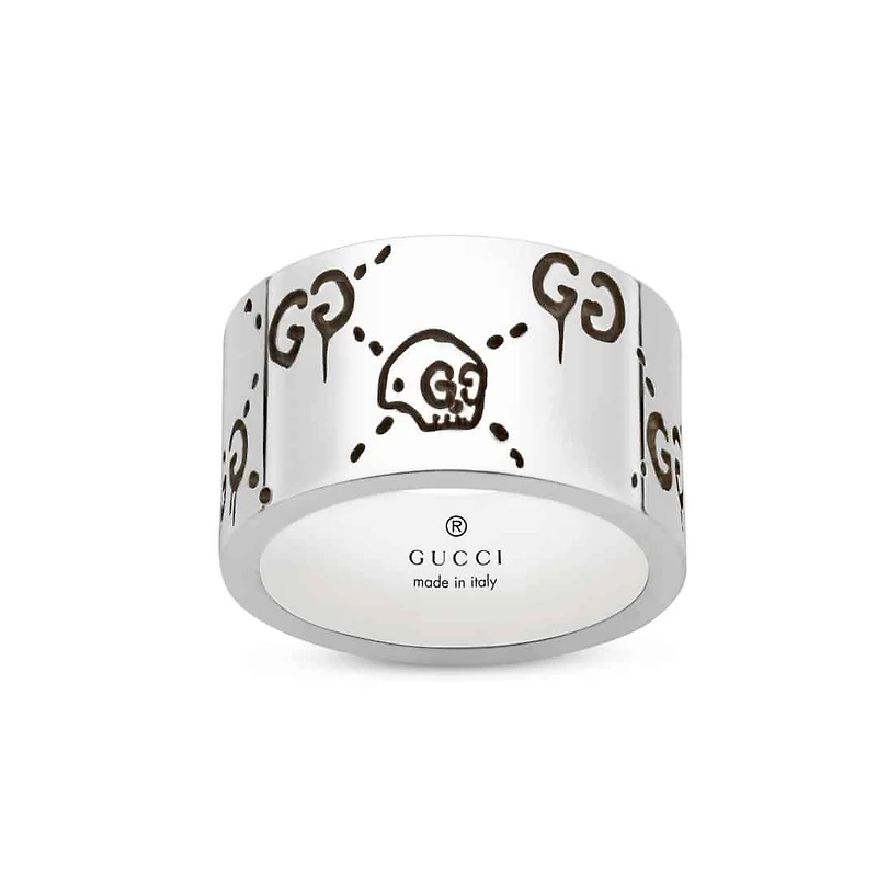 Gucci Ghost Thin Ring in Sterling Silver