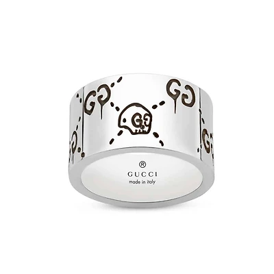 Gucci Ghost Thin Ring in Sterling Silver