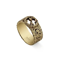 Interlocking G Thin Ring in 18kt Yellow Gold