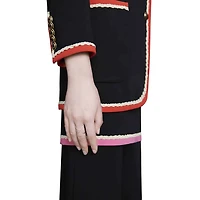 GG Running Band Ring in 18kt White Gold with Diamonds