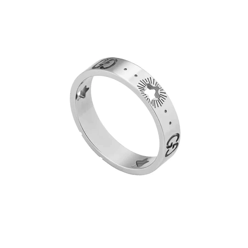 Icon Square Ring in 18kt White Gold