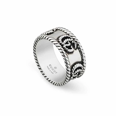 GG Marmont Wide Ring in Sterling Silver