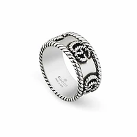 GG Marmont Wide Ring in Sterling Silver