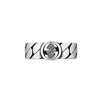 Interlocking G Small Ring in Sterling Silver