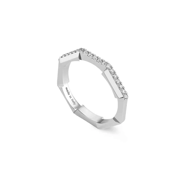 Link to Love Ring in 18kt White Gold with Diamonds