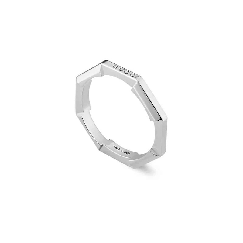 Link to Love Chain Ring in 18kt White Gold