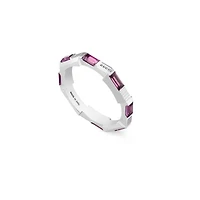 Link to Love Ring in 18kt White Gold with Rubellite