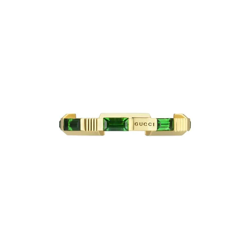 Link to Love Ring in 18kt Yellow Gold with Tourmaline