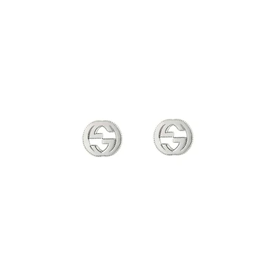 Interlocking G Stud Earrings in Sterling Silver