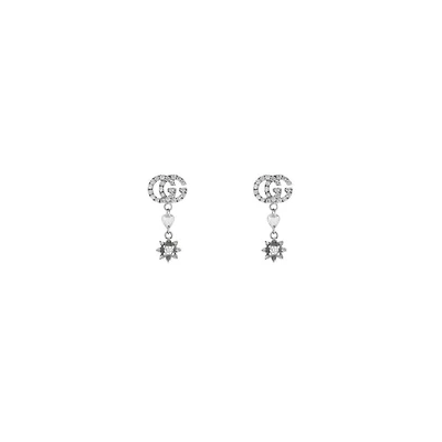 Flora Earrings in 18kt White Gold with Diamonds