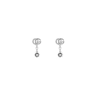 Flora Earrings in 18kt White Gold with Diamonds