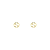 Interlocking G Earrings in 18kt Yellow Gold