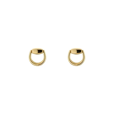 Horsebit Earrings in 18kt Yellow Gold