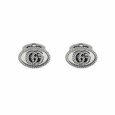 GG Marmont Cufflinks in Sterling Silver