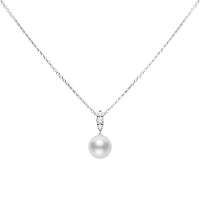 Morning Dew White South Sea Cultured Pearl Pendant in 18K White Gold