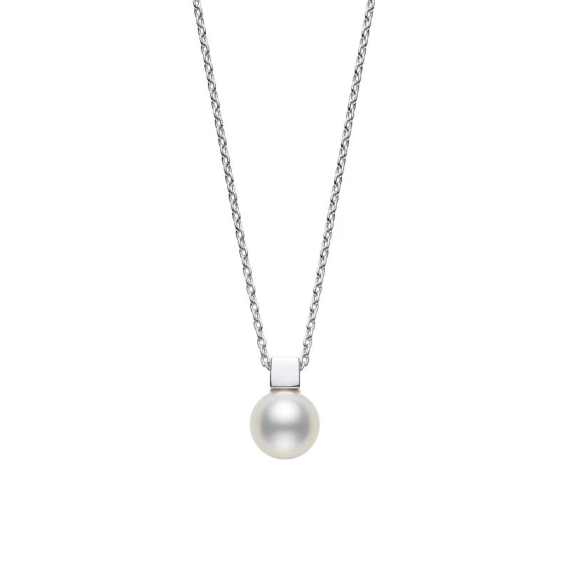 Akoya Cultured Pearl Pendant in 18K White Gold
