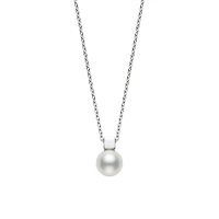 Akoya Cultured Pearl Pendant in 18K White Gold