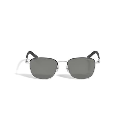 Squared Sunglasses with Silver Coloured Metal Frame