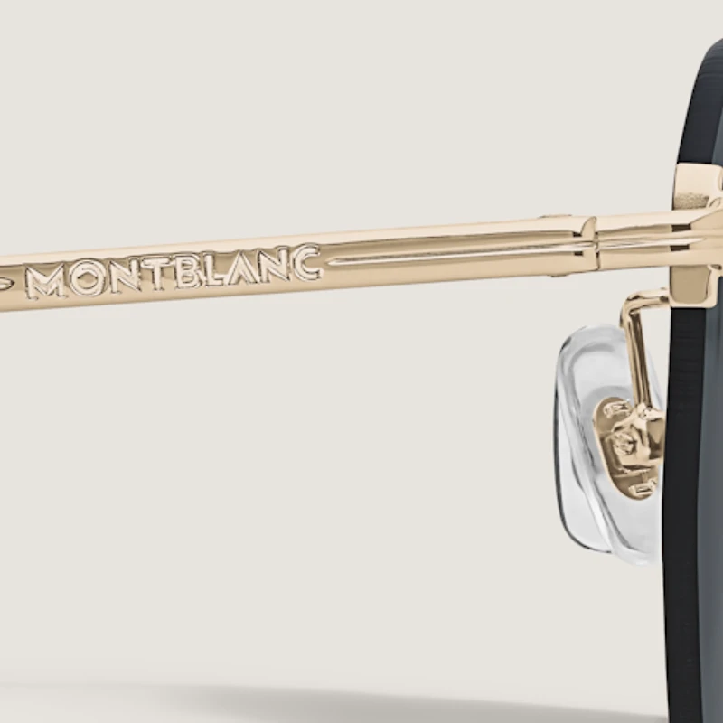 Round Sunglasses with Gold Coloured Metal Frame