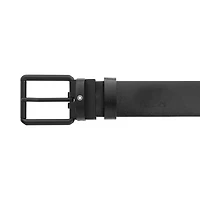 Brown/black 35 mm reversible leather belt
