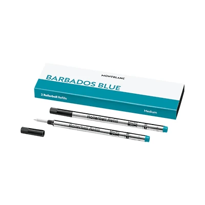 2 Rollerball refills, barbados blue (M)