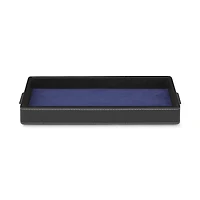 Desk Box in leather for three writing instruments and an ink bottle