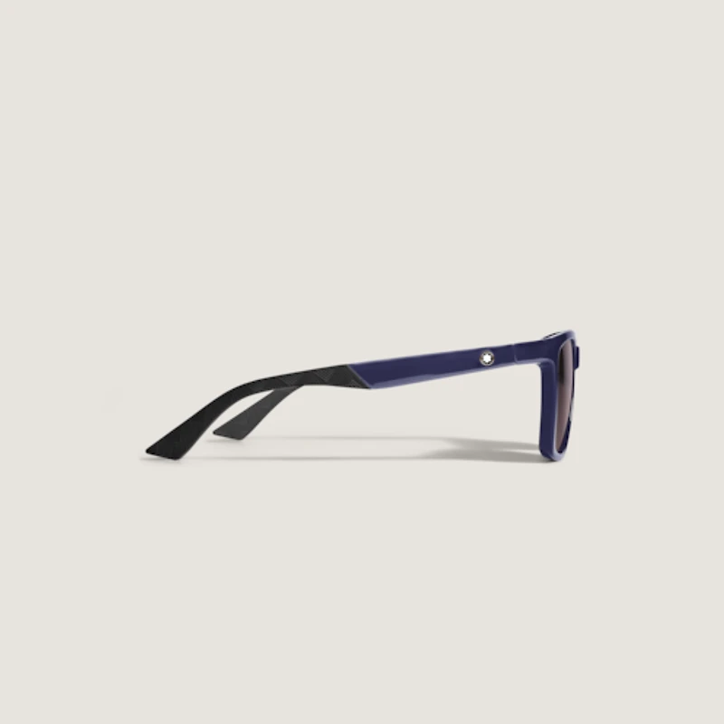 Squared Sunglasses with Injected Blue Frame