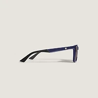 Squared Sunglasses with Injected Blue Frame