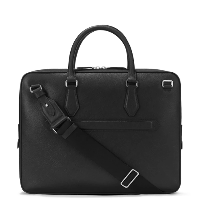 Sartorial medium document case with pocket