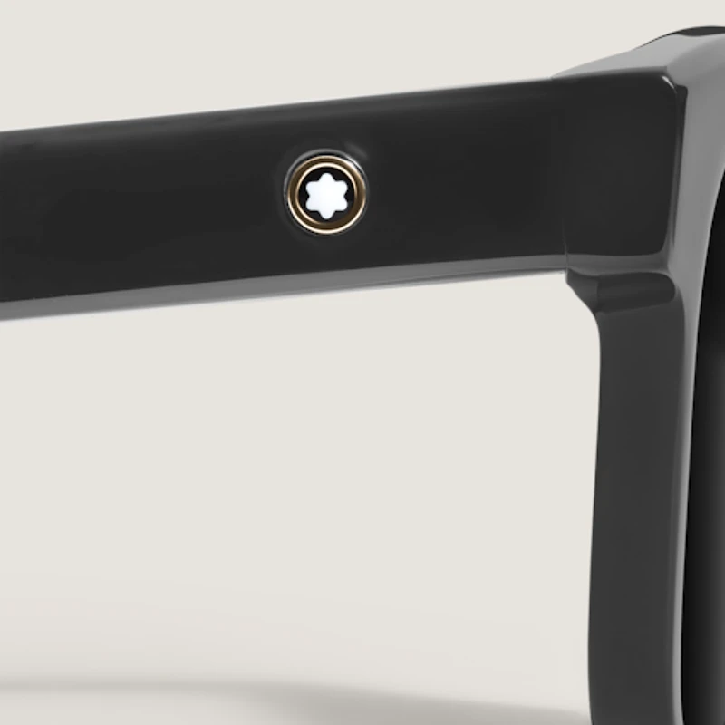 Rectangular Sunglasses with Black Coloured Acetate Frame