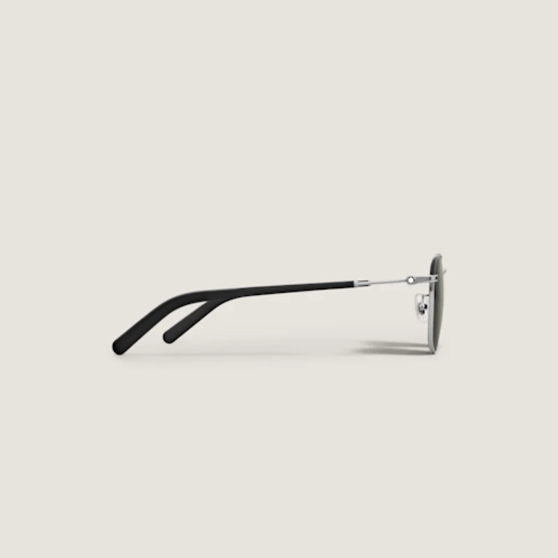 Squared Sunglasses with Silver Coloured Metal Frame