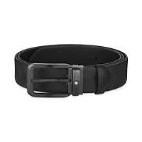 Black 35 mm reversible leather belt