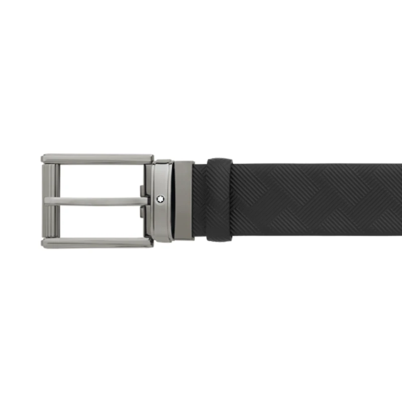Black 35 mm leather belt
